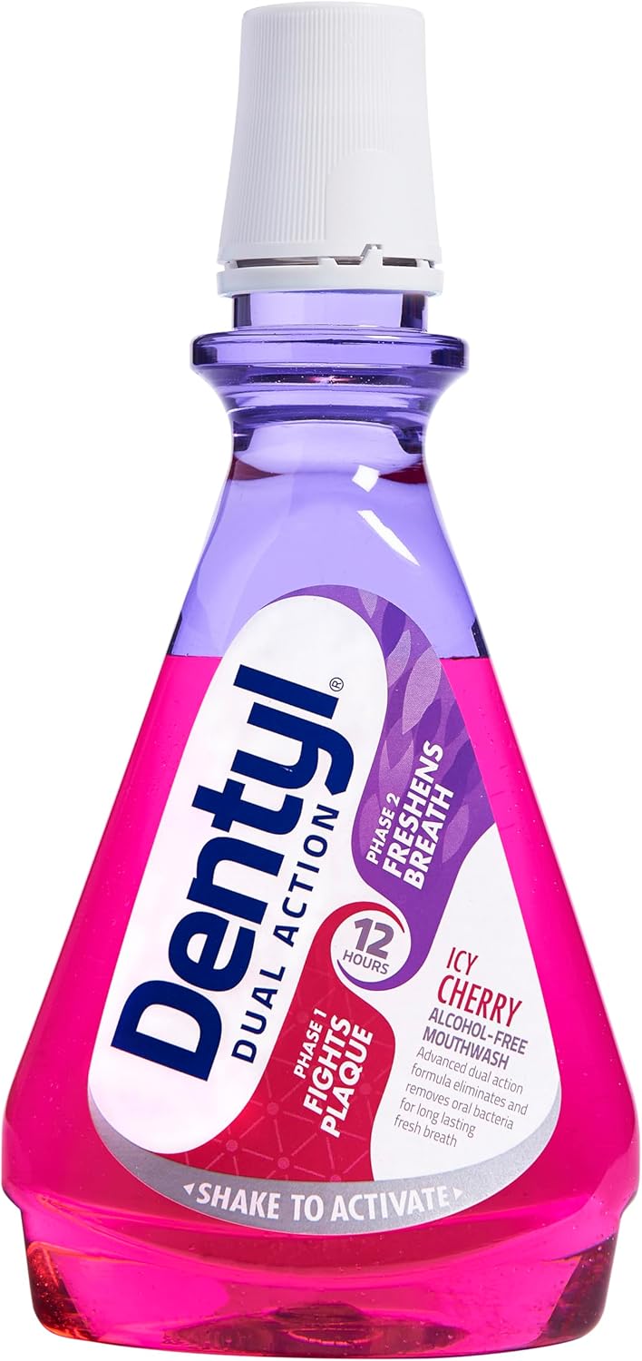 Dentyl Dual Action CPC Mouthwash, 12hrs Fresh Breath & Total Care, Alcohol Free, ICY Cherry, 500 ml : Amazon.co.uk: Health & Personal Care