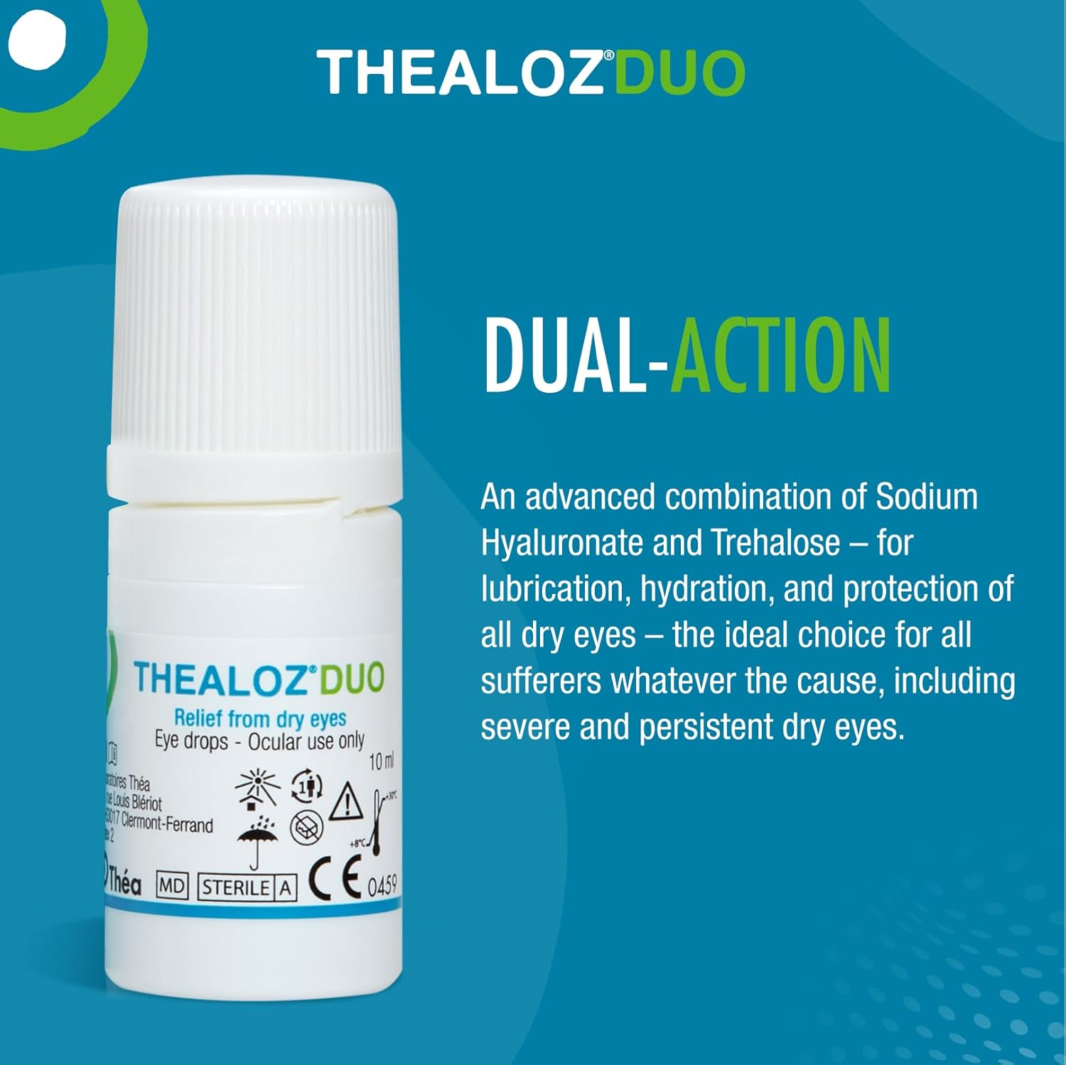 Thealoz Duo Eye Drops - Rapid & Long-Lasting Relief for Dry, Tired & Sore Eyes | Gentle, Preservative-Free Formula | Suitable for Contact Lens Wearers | Pack of 2 x 10ml (600 Drops) : Amazon.co.uk: Health & Personal Care