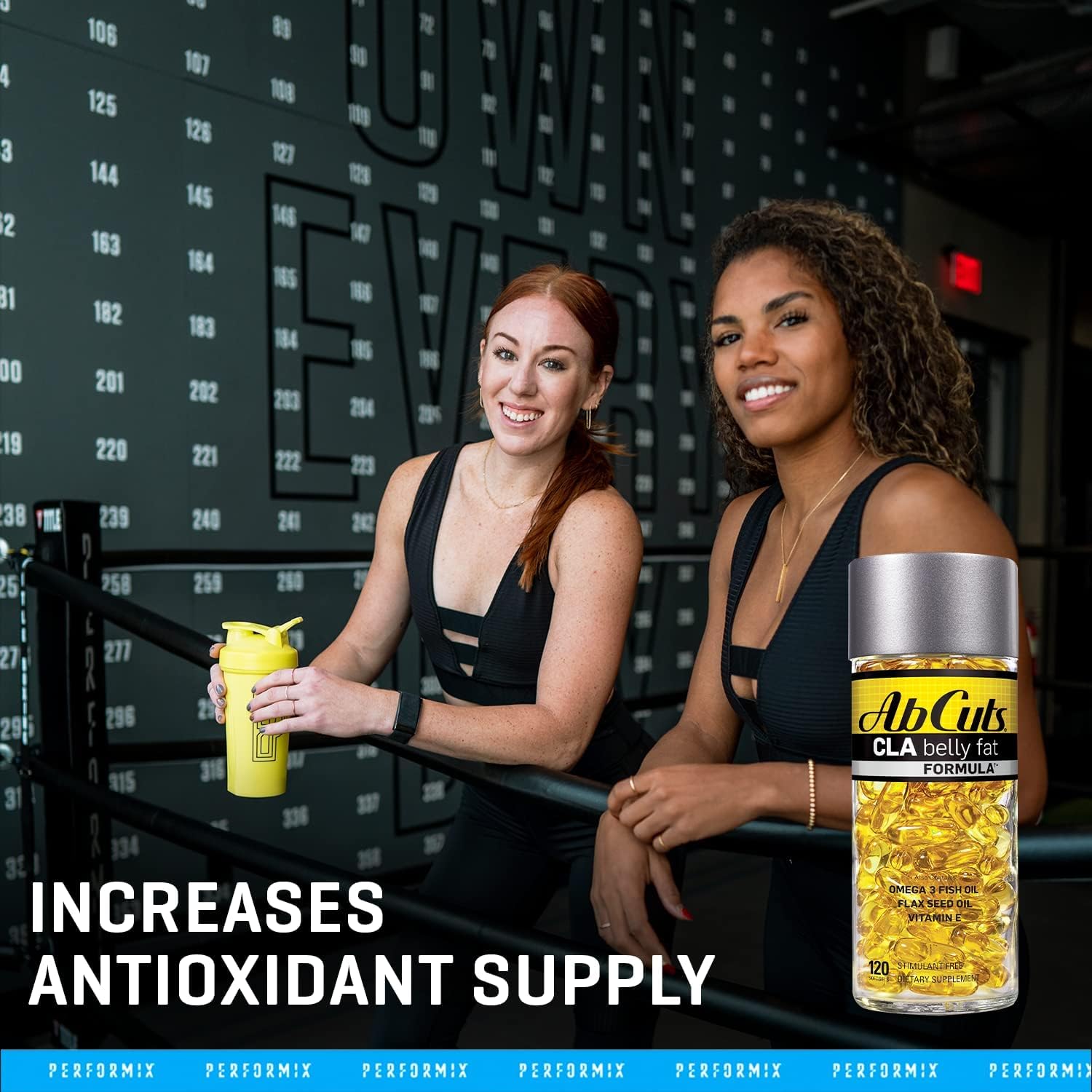 AbCuts CLA Belly Fat Formula - 120 Easy-to-Swallow Softgels - Omega 3 Fish Oil, Flaxseed Oil and Vitamin E - Helps Increase Antioxidant Supply and Healthy Body Composition : Health & Household