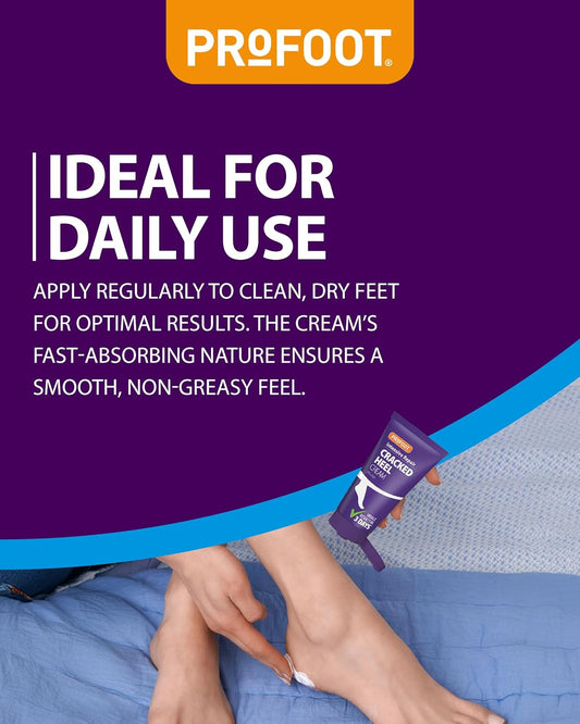 Profoot Cracked Heel Cream - Intensive Repair For Heels And Feet - Moisturising Treatment Cream For Dry Skin - High Urea Content - 60Ml Exfoliating Cream