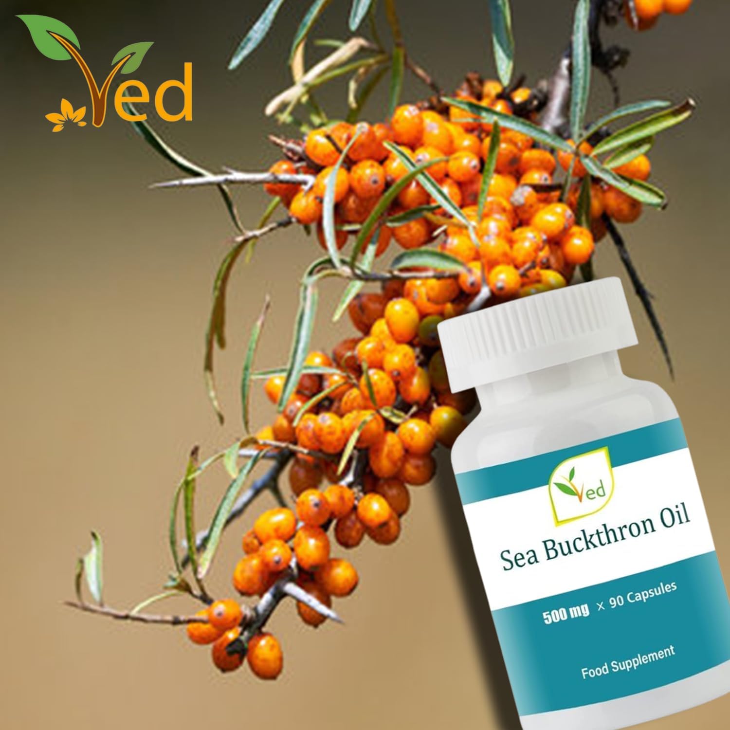 VED Sea Buckthorn Oil Capsules | Boost Immune System | Omega-7 500 mg - 90 Vegan Capsules : Amazon.co.uk: Health & Personal Care