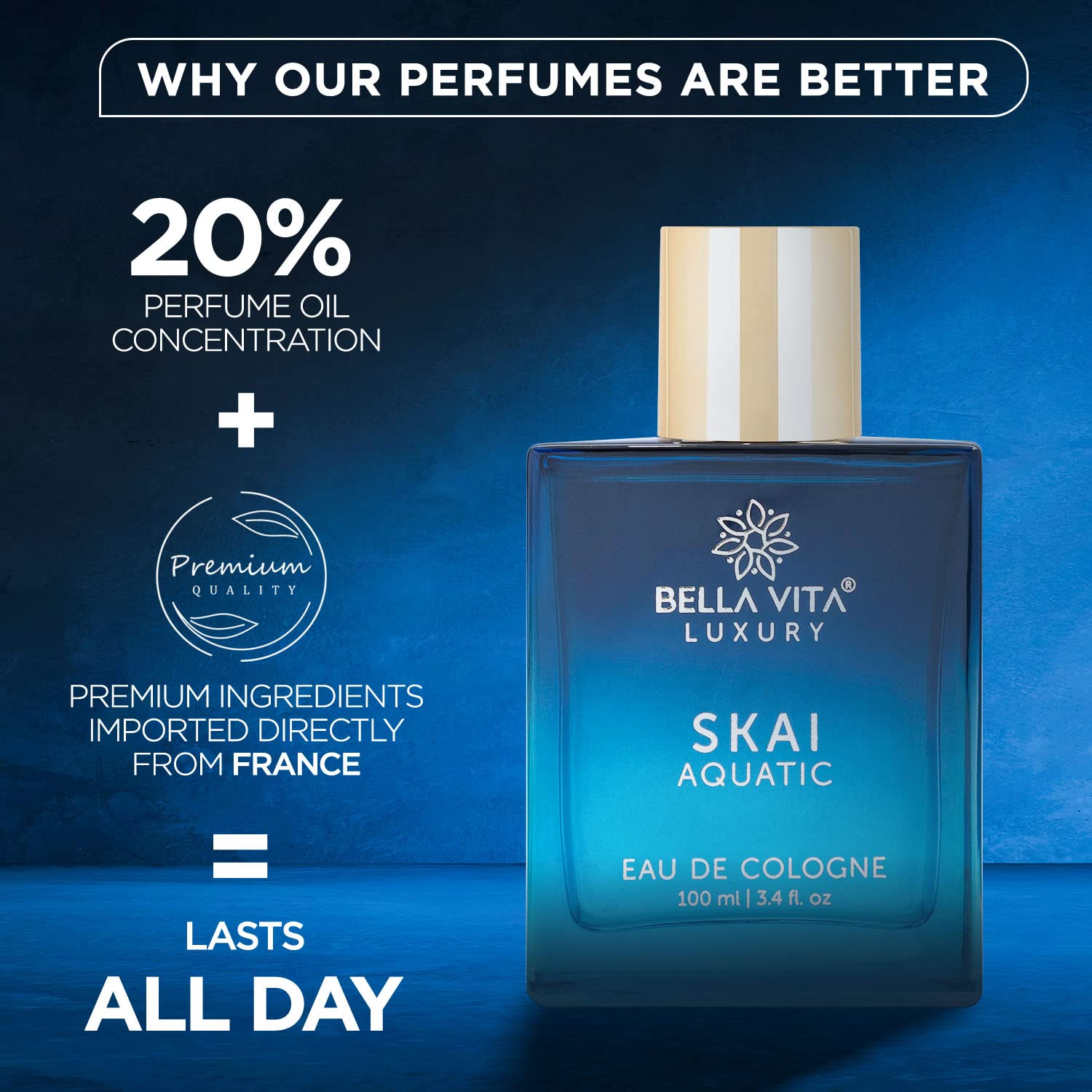 Bellavita Luxury Fragrance Duo | Skai Aquatic Cologne & Honey Oud Eau De Parfum | Long-Lasting Unisex Scents | Clean, Natural & Cruelty-Free | Gift For Birthdays & Anniversaries : Beauty & Personal Care
