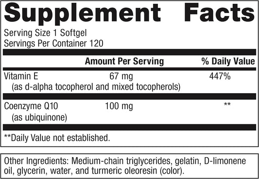 Metagenics Coq10 St-100 Mg Coenzyme Q10 Supplement - Antioxidant As Ubiquinone - For Energy Production & Heart Function* - Non-Gmo & Gluten-Free - 120 Softgels