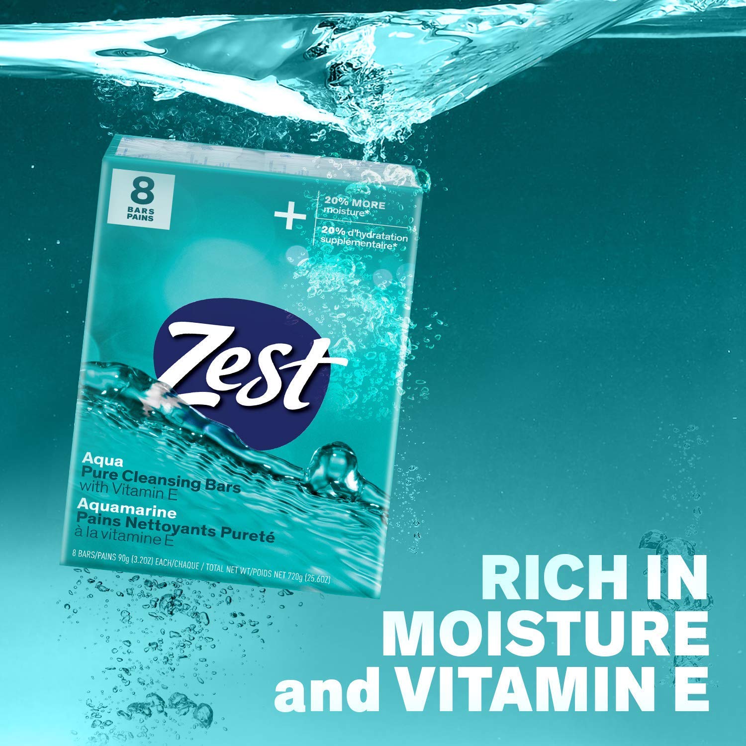 Zest Bar Soap - 8 Bars - Enriched With Cocoa Butter And Shea For Ultra Moisturizing Cleansing - Leaves Your Body Feeling Silky Smooth And Deeply Moisturized : Beauty & Personal Care