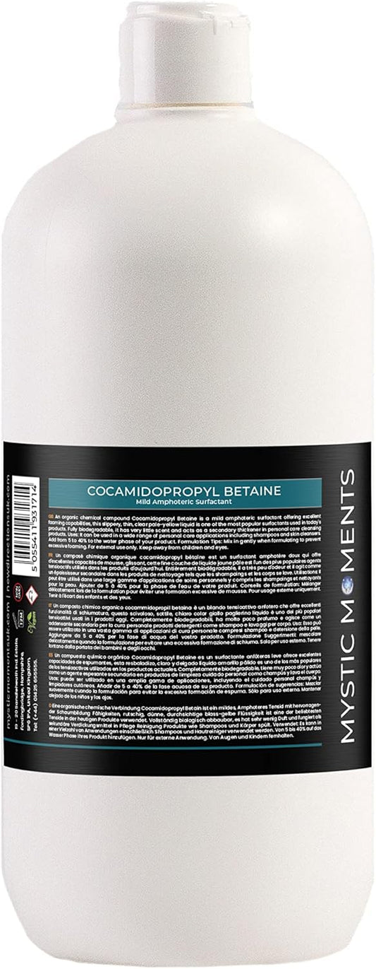 Mystic Moments | Cocamidopropyl Betaine Liquid | Mild Amphoteric Surfactant | High Foaming Biodegradable Ingredient For Shampoos, Body Wash & Skincare Cleansers | Cosmetic Grade | 125G