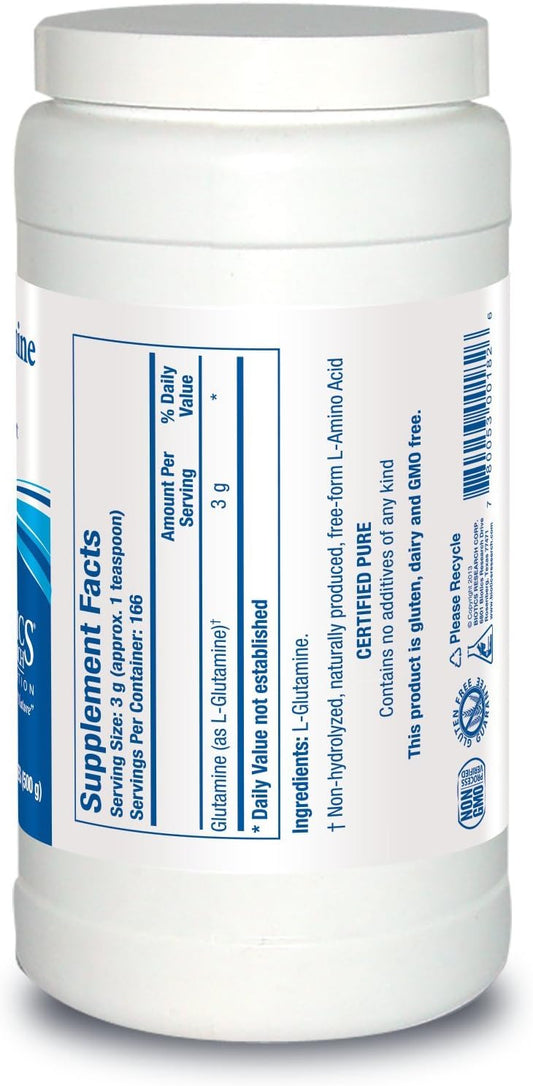 Biotics Research L Glutamine Powder Powdered Formula, 3G/Serving, Gastrointestinal Health, Gut Lining Support, Optimal Muscle Support, Lean Muscle, Antioxidant Activity, 17.9 Ounces 166 Servings