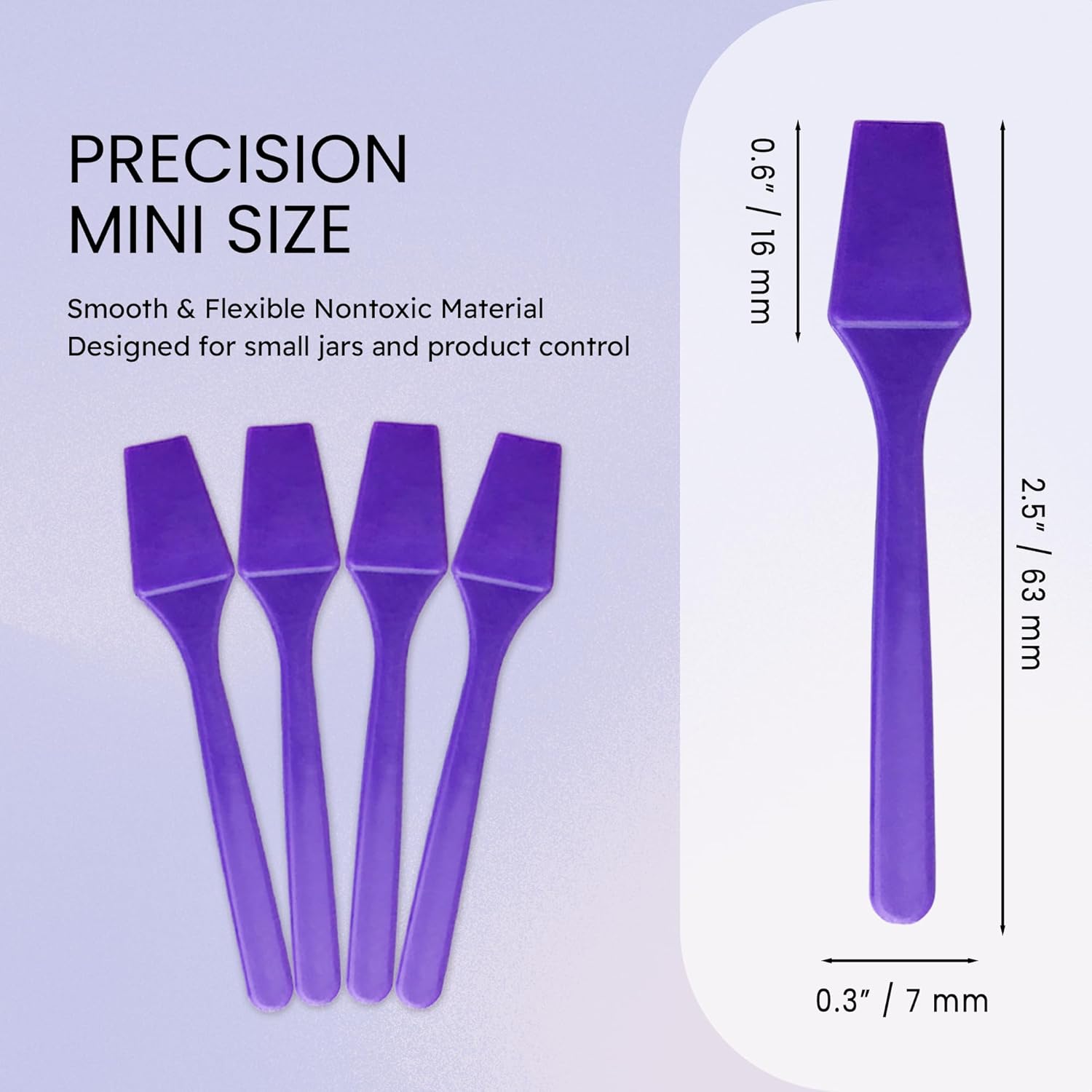 100 Pieces Cosmetic Makeup Disposable Plastic 2.5" Spatulas For Skin Care Facial Cream Mask Spatula (Black) : Beauty & Personal Care