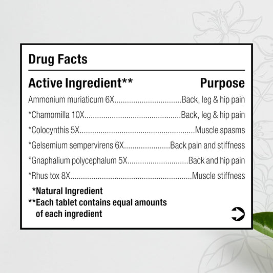 Bhi Back Natural Back, Hip & Leg Pain Relief - 6 Powerful Multi-Sympto