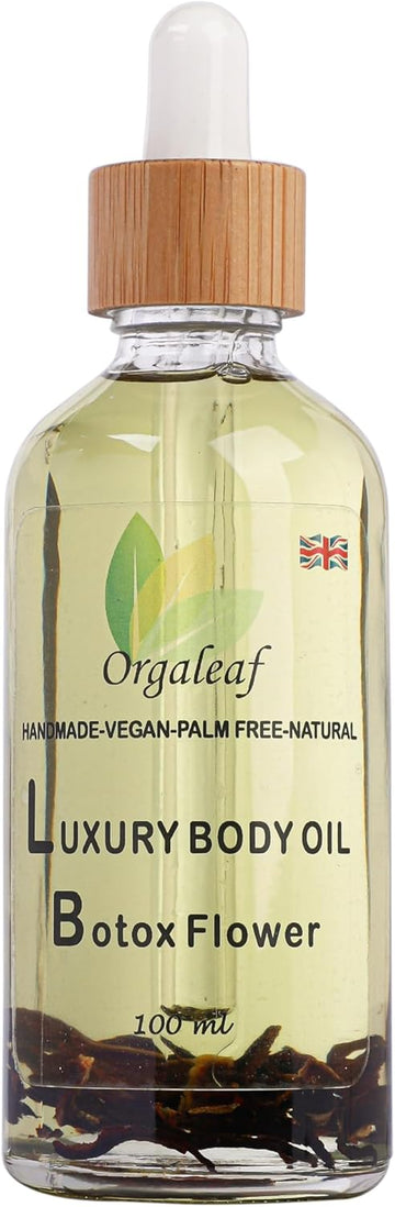 Orgaleaf Luxury Body Oil, Botox Flower, Handmade, Natural, Vegan, 100 Ml