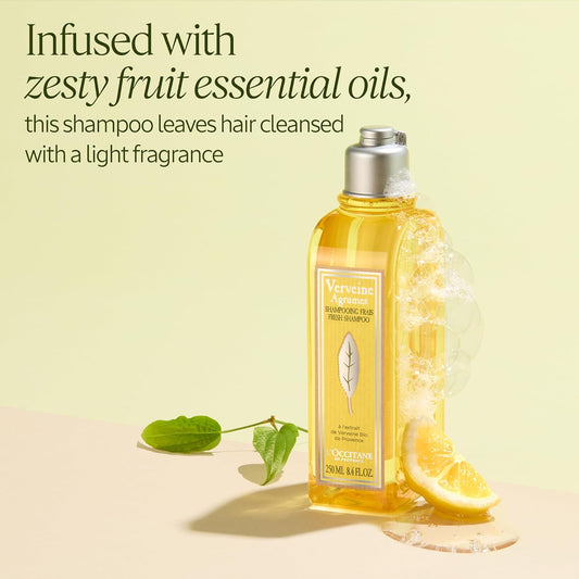 LāOccitane Shampoo: For All Hair Types, Enhance Shine, Lightweight Hair, Gently Cleanse, Irresistible Scent, Almond, Citrus Verbena, Rose