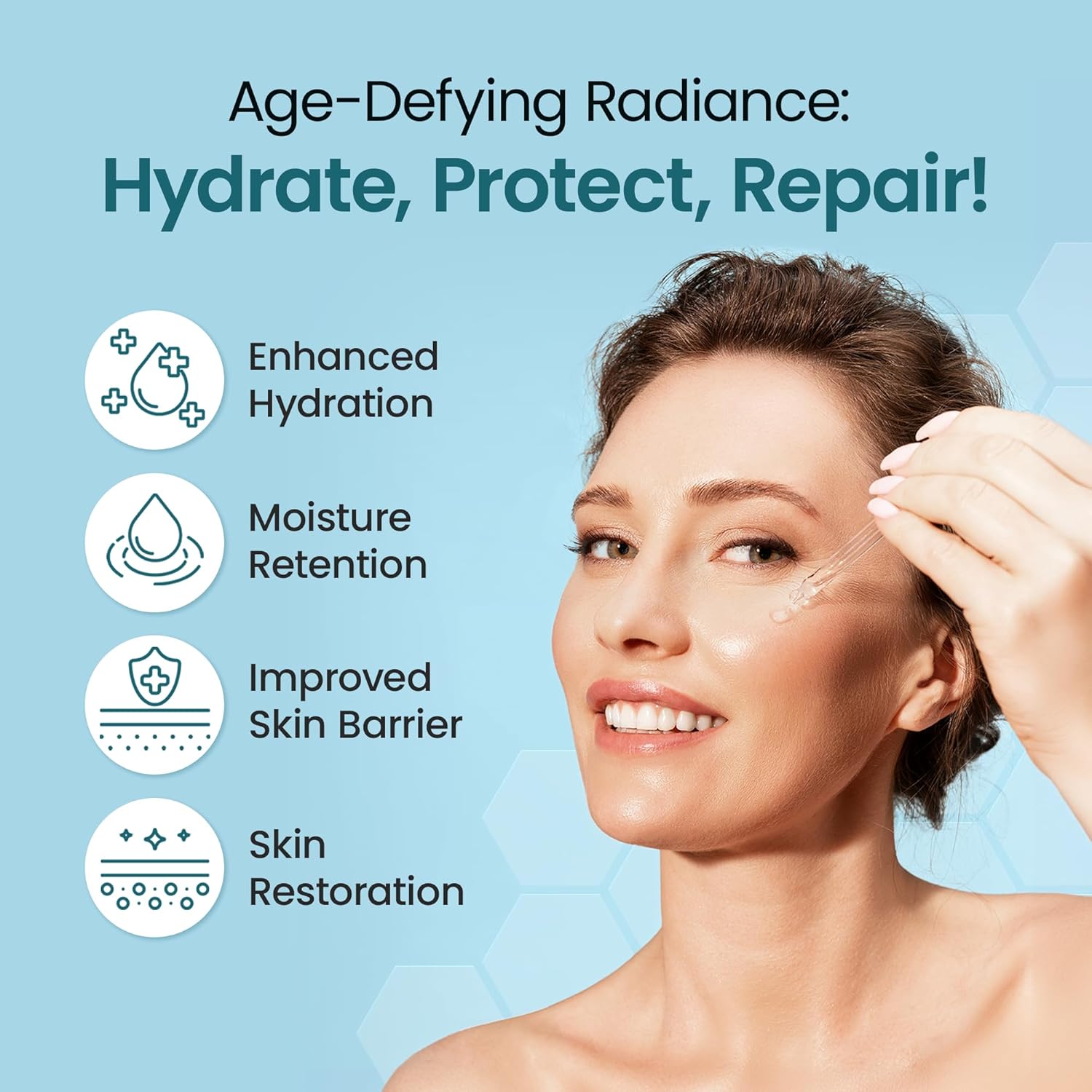 Honeyskin - Hyaluronic Acid Serum For Face With Vitamin E Oil For Skin - Anti-Aging And Hydrating Face, Hydration Moisturizer With B5 - Non-Greasy, Paraben Free, Wrinkle Reducing Serum - (2Oz) : Beauty & Personal Care