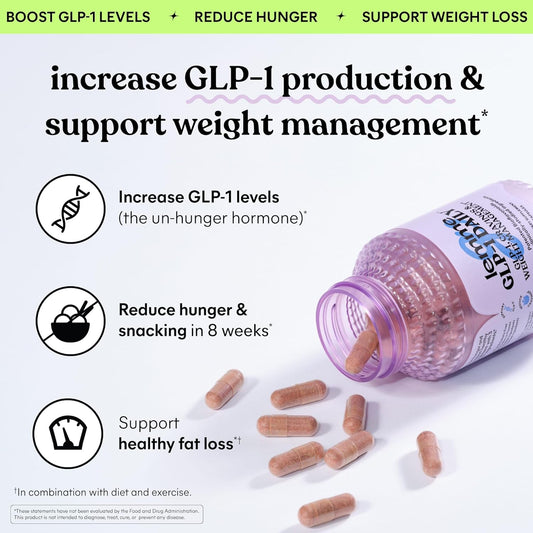 Lemme Glp-1 Daily, Reduce Hunger & Cravings, Boost Glp-1 Production, Support Fat Loss And Weight Management With Clinically Studied Ingredients, 1 Month Supply (60 Capsules)