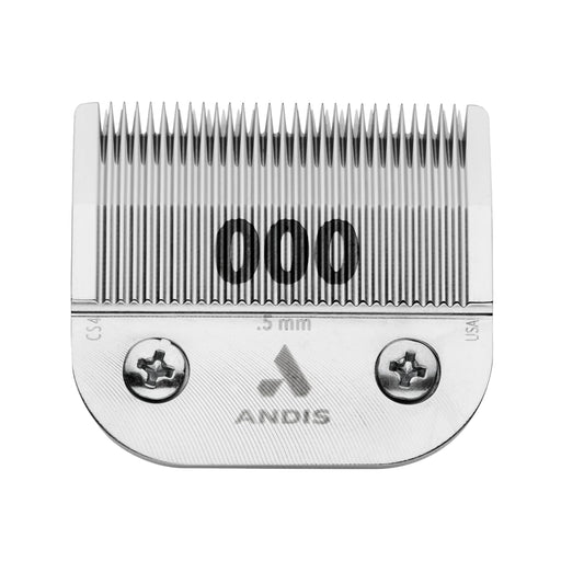 Andis β 64480, Ceramic Edge Carbon-Infused Detachable 0.5mm Clipper Blade - Close Cutting, Body Grooming Blades - Compatible With Most Andis, Oster A5, Series Clipper - Size 1/50" Cut Length, Chrome : Beauty & Personal Care