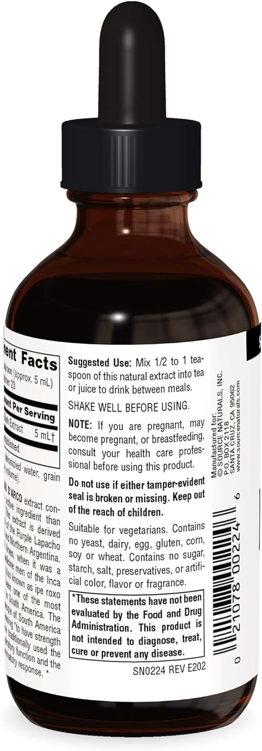 Source Naturals Pau D'Arco Liquid Extract, Support Resriotory Function