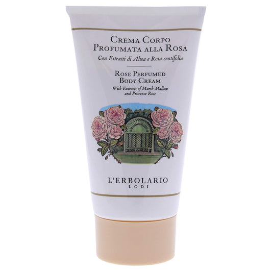 L'Erbolario Body Cream β Moisturizing Body Butter With Marsh Mallow And Provence Rose β Nourishing Skin Care With Floral Amber Scent β Rose - 5.1 Oz