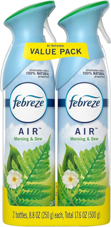 Febreze 2728770 Febreze Air Handheld Aerosols Morning & Dew 8.8 Oz. 2/Pack (73041)