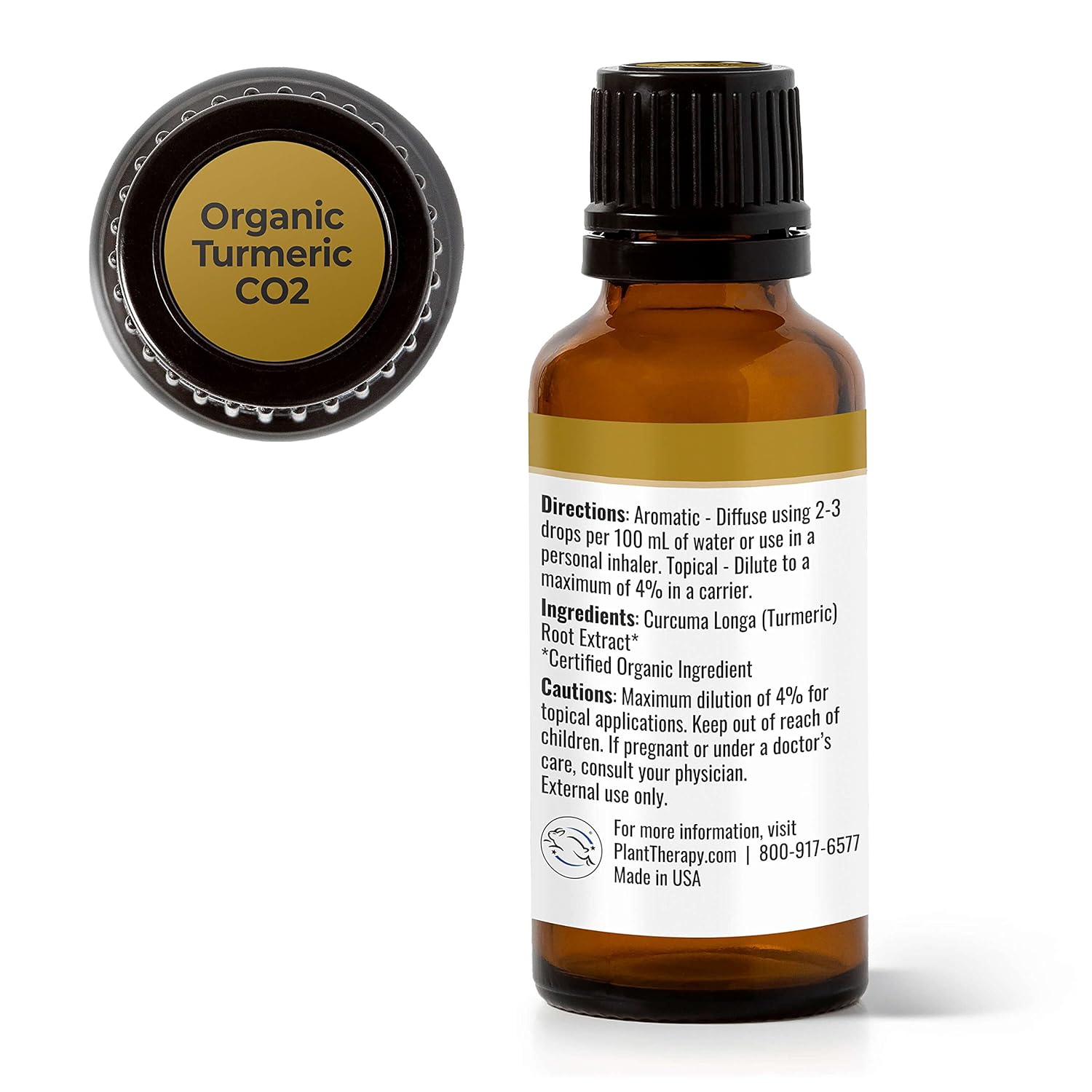 Plant Therapy USDA Certified Organic Turmeric CO2 Essential Oil 30 mL (1 oz) 100% Pure, Undiluted, Natural Aromatherapy : Health & Household