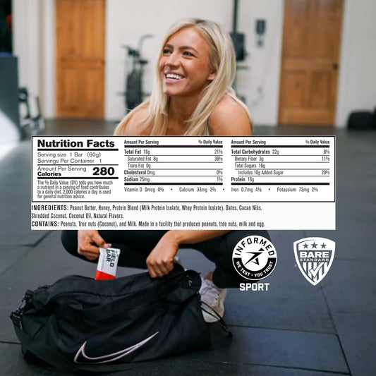 Bare Performance Nutrition, Bpn Field Bar Whey Protein Bars, Non-Gmo And Gluten-Free, Chocolate Peanut Butter Blondie