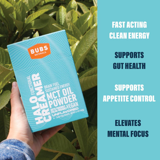 Bubs Naturals Mct Oil Powder - Medium Chain Triglycerides - Keto Vegan & Paleo Friendly - Healthy Coconut Fats + Low Carb - Dairy-Free Energy Source - Perfect For Coffee, Protein Shakes & Baked Goods