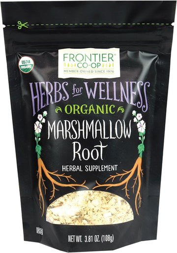 Frontier Co-Op Organic Cut & Sifted Marshmallow Root 3.8Oz - To Make Marshmallow Root Tea, Marshmallow Root Powder, Capsules, Marshmallow Root Extract And More