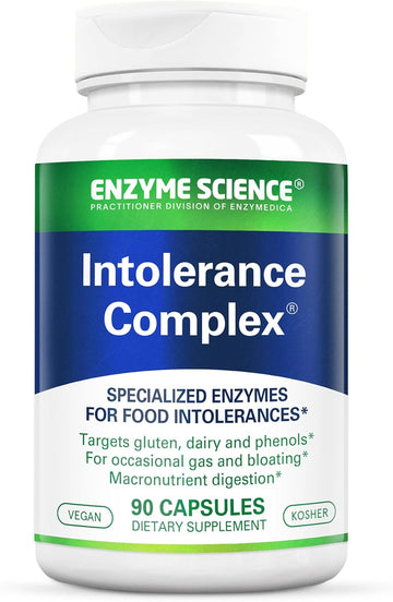 Intolerance Complex, 90 Capsules Comprehensive Support For Common Digestive Sensitivities Gluten, Casein, Phenol Sensitivities, And Complex Carbohydrates Intolerance Relief