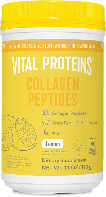 Vital Proteins Collagen Peptides Powder, Promotes Hair, Nail, Skin, Bone And Joint Health, Lemon 11 Ounce