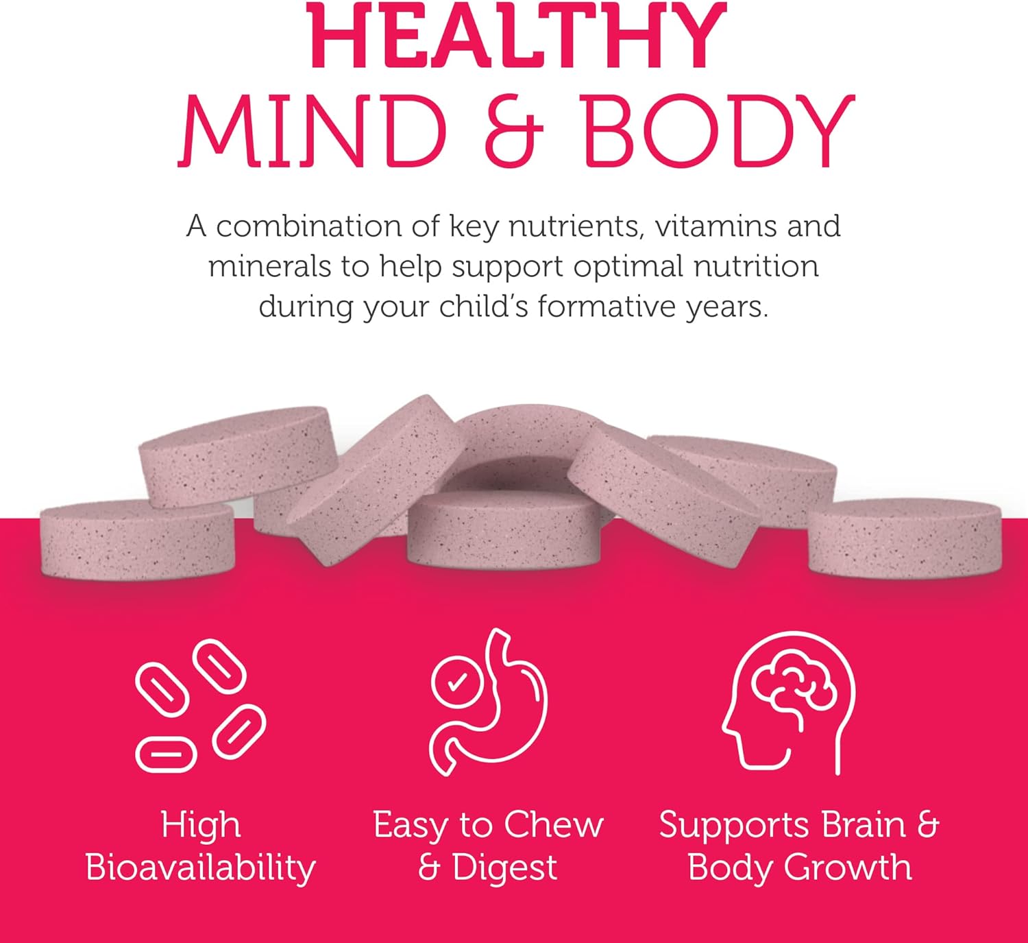 Zahler Kids Multivitamin Chewable Vitamin Tablet - Complete One Daily Kids Vitamins Supplement - Contains 20+ Minerals & Vitamins For Kids & Toddlers - Kosher Multivitamins Cherry Flavor (90) : Health & Household