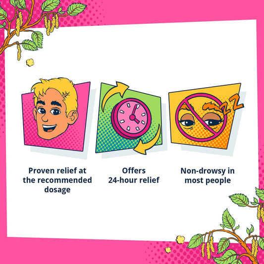 Zirtek Allergy Relief, Pack Of 7 Tablets X 6 | Hayfever, Dust, Pets, And Hives | Cetirizine Antihistamine Tablet | Helps Relieve Allergic Symptoms | For Adults And Children Over 6 Years