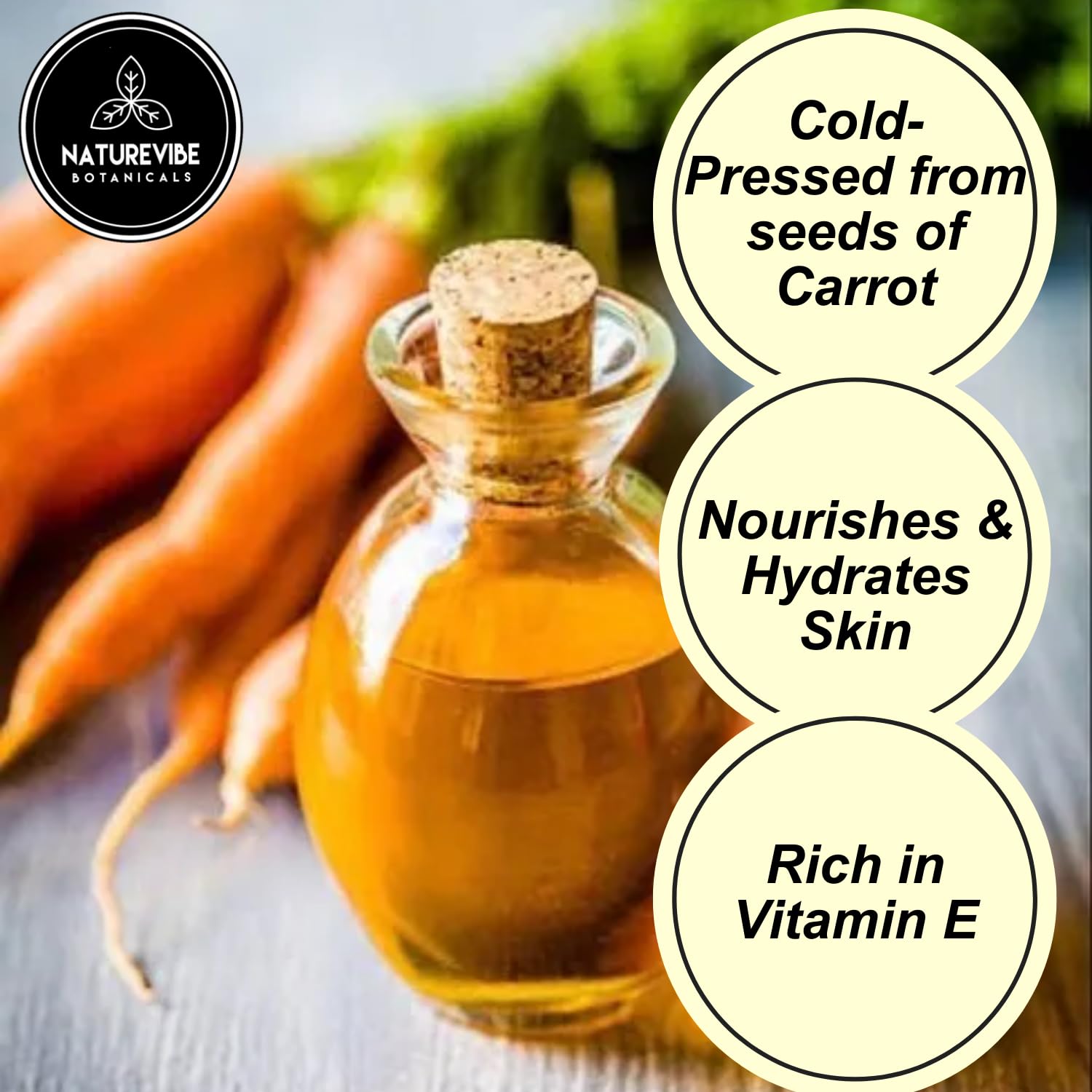 Naturevibe Botanicals Carrot Oil 32 Ounces Cold Pressed 100% Pure & Natural Unrefined Oil | Great for Skin, Nails & Hair | Non-Greasy Face & Body Moisturiser (946 ml) : Health & Household