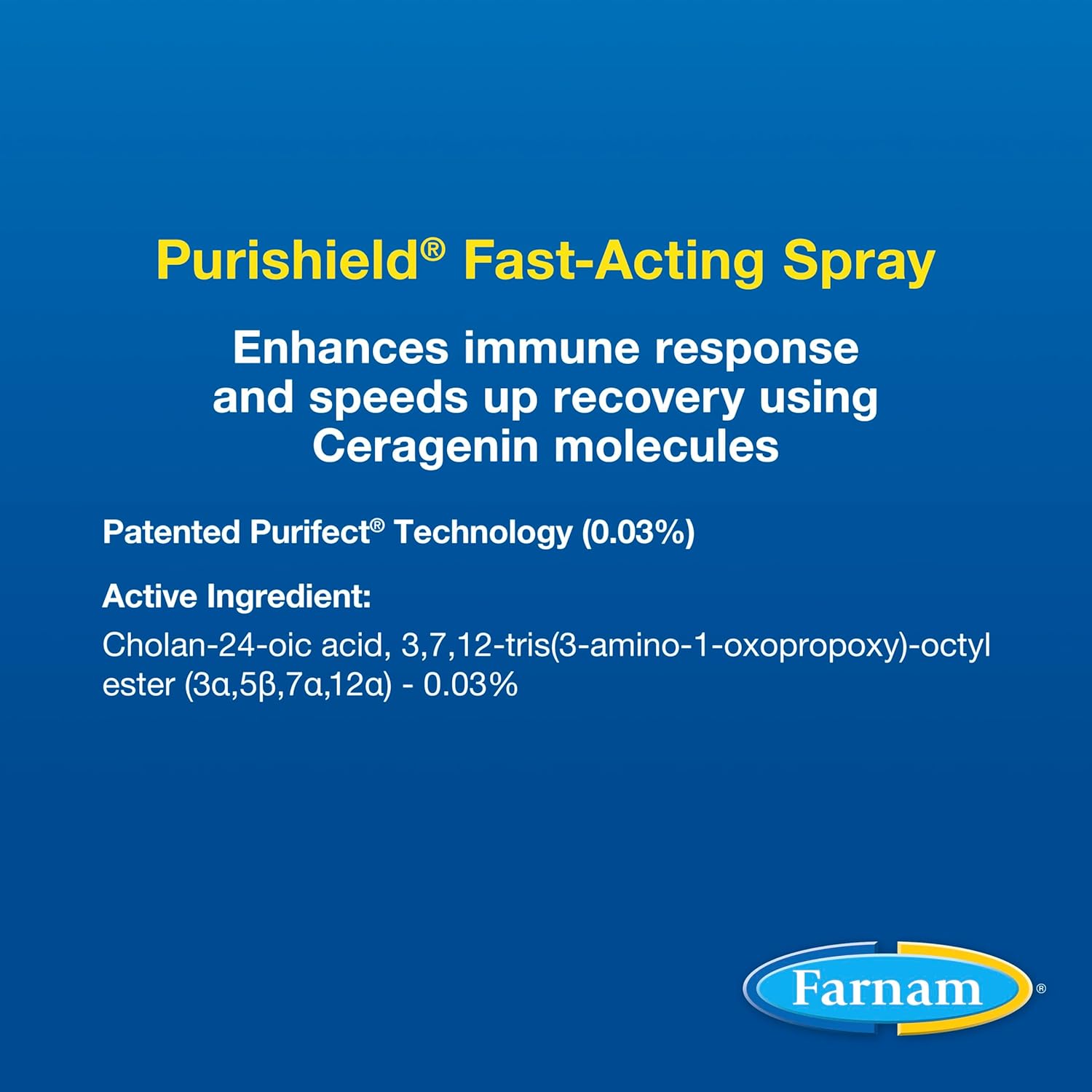 Farnam Purishield Horse Wound Care Fast-Acting Spray For Horses, Dogs, Cats & Livestock, 24-Hour Protection*, Cleans, Treats And Promotes Healing* : Everything Else