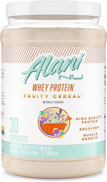 Alani Nu Whey Protein Powder Fruity Cereal | 23G Protein With Low Suga