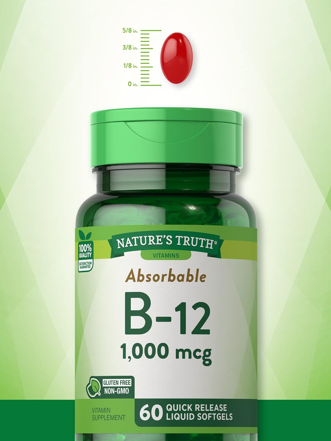 Nature's Truth Vitamin B12 | 1000 mcg | 60 Softgels | Non-GMO & Gluten Free Supplement : Health & Household