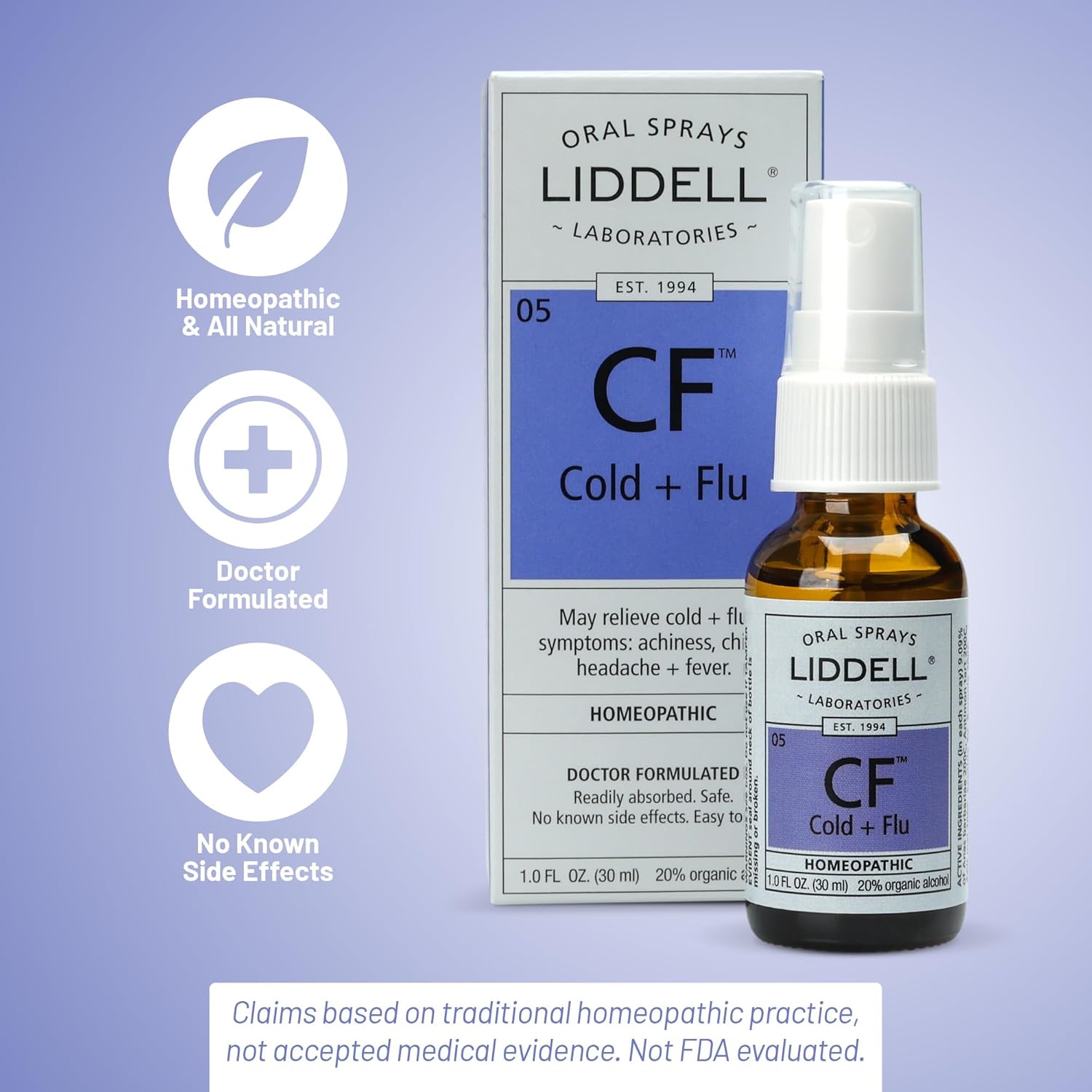 Liddell Homeopathic Cold And Flu Spray, 1 Ounce
