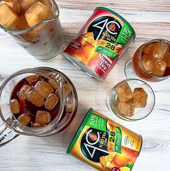4C Reduced Sugar Powdered Drink Mix Canisters, Iced Tea, 28 Quarts, Family Sized Canister, Thirst Quenching & Refreshing Flavors (Sweet Tea, 36.9 Ounce (Pack Of 3))