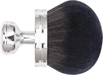 Blend & Blur Extra Large Body Makeup Brush For Self Tanner,Leg Makeup & Bronzer Self Tan Back Applicator, 3 Inch Wide Head Kabuki Brush For Application With Drawstring Bag (Silver)