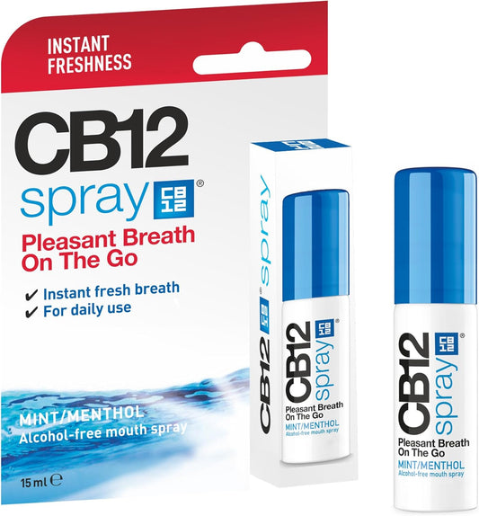 Cb 12 Spray ā Instant Freshness On The Go, Reduces The Root Cause Of Bad Breath, With Zinc Acetate, Mint Flavour ā 15 Ml