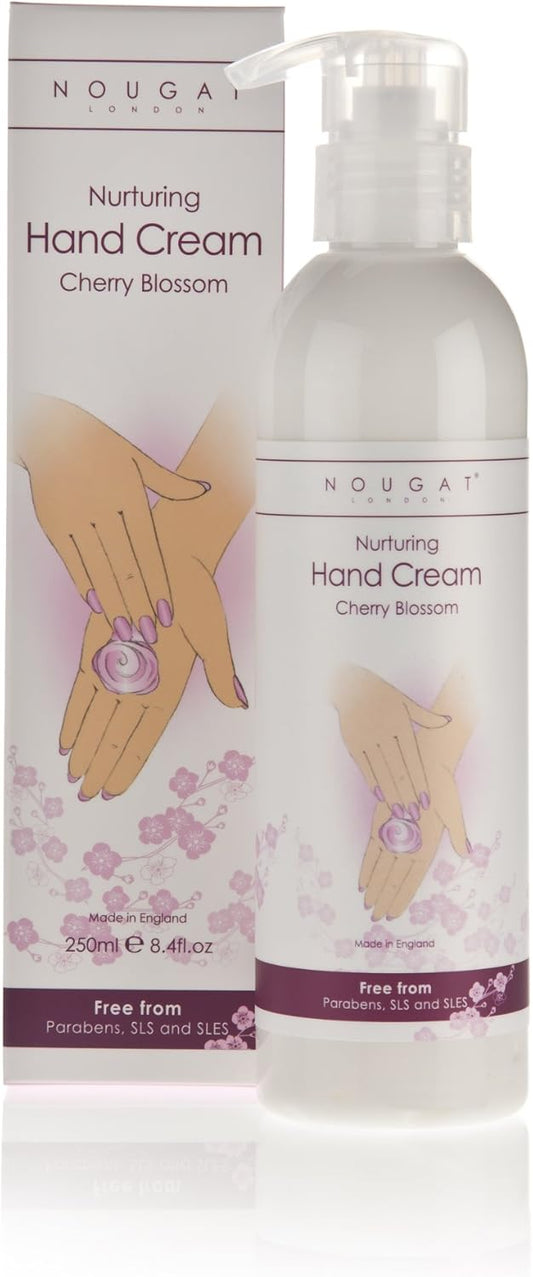 Nougat London Nurturing Hand Cream Plastic Pump Cherry Blossom 250Ml