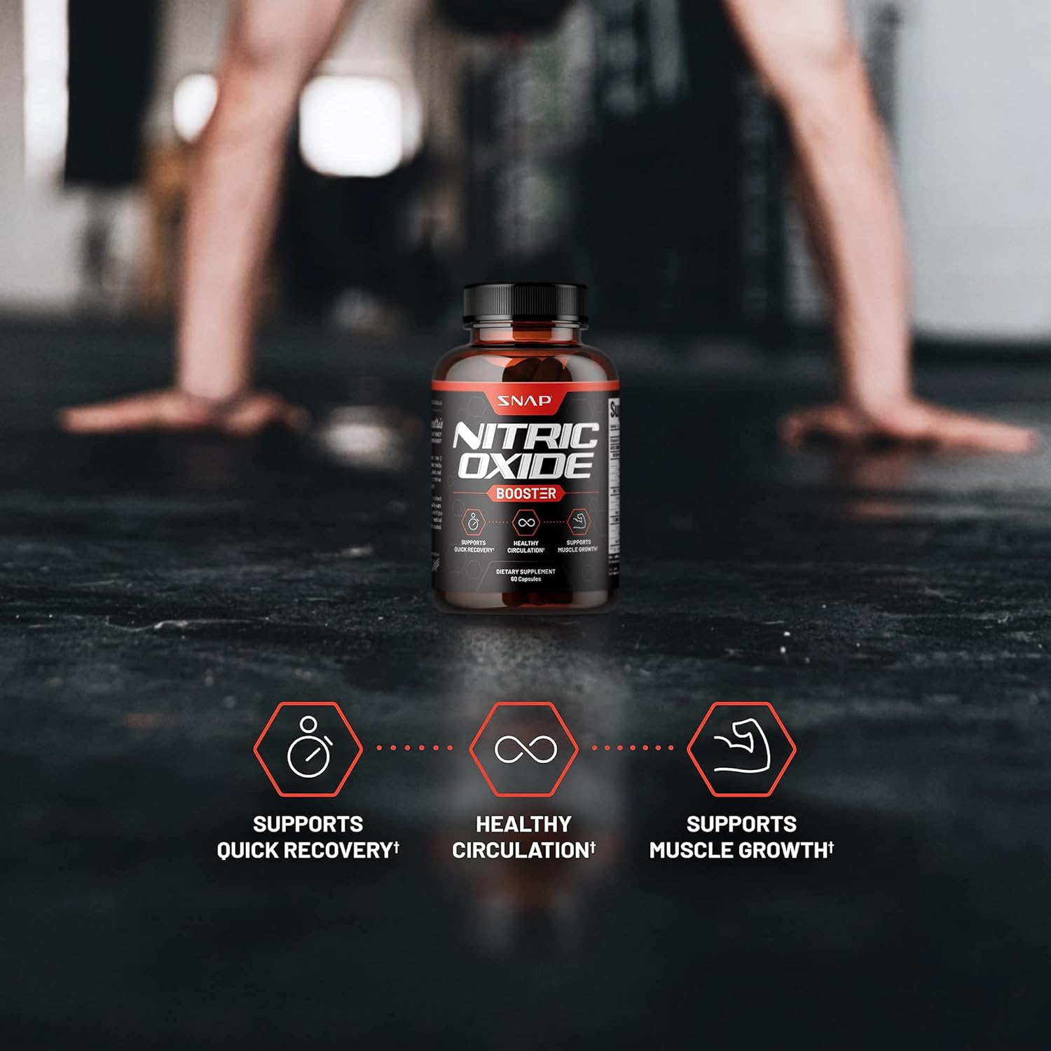 Snap Supplements Nitric Oxide + Testo Booster (2 Products) : Health & Household