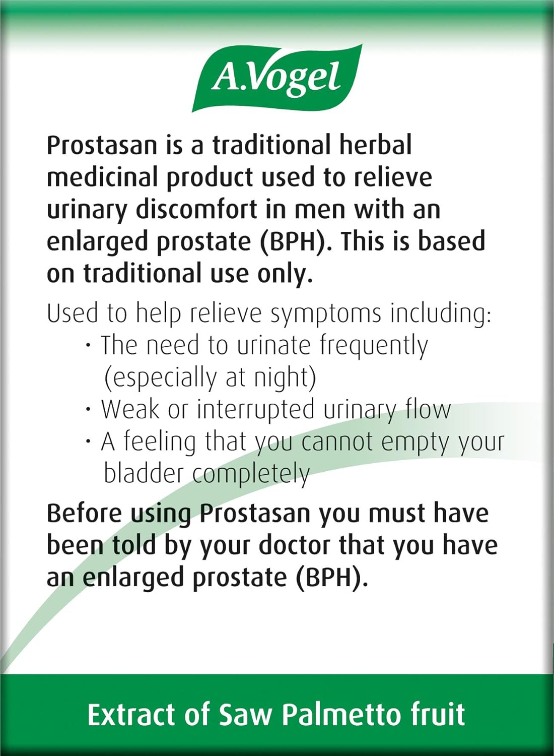 A.Vogel Prostasan® Saw Palmetto Capsules | Prostate supplement for men | Relieve Urinary Discomfort in Men with BPH | 3 Months Supply | 90 capsules : Amazon.co.uk: Health & Personal Care