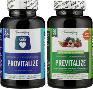 Bb Company Slim Gut Bundle | Prebiotics And Probiotics For Women - Bloating Relief - Pre And Pro Probiotics - Provitalize & Previtalize | Value Bundle | Packaging Vary | 30 Day Supply