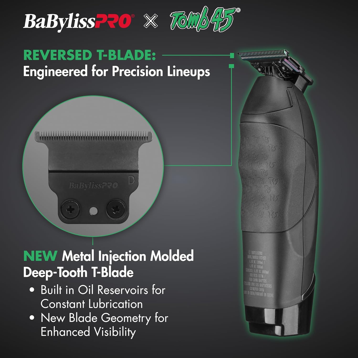 Babylisspro X Tomb45 Wireless-Charging Hair Trimmer For Men : Beauty & Personal Care