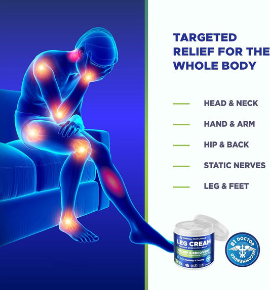 OWELL NATURALS Restless Legs Cream - Fast-Acting Maximum Strength Natural Relief for Restless Legs Syndrome