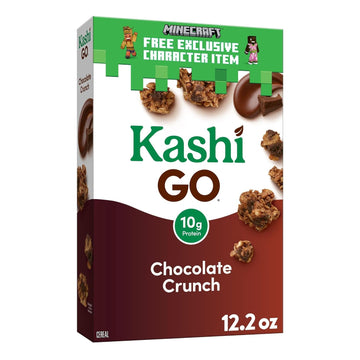 Kashi Go Cold Breakfast Cereal, Vegan Protein, Fiber Cereal, Chocolate Crunch, 12.2Oz Box (1 Box)