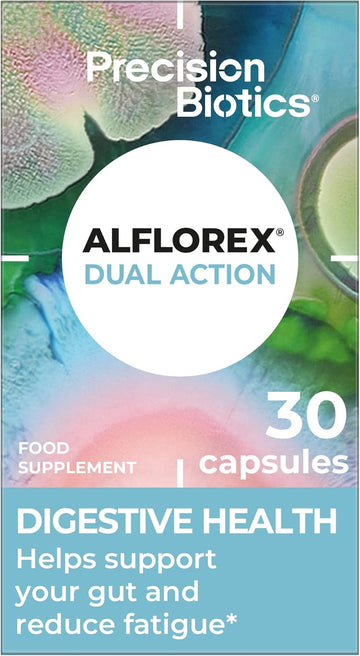 Alflorex Dual Action 12 Week Plan - Daily Gut Health Probiotics Supplement With Bifidobacterium Longum Bacteria Strains 35624 And 1714 + Calcium + Vitamin B6 - Bacterial Cultures - 90 Capsules