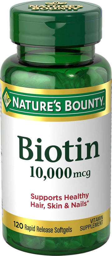 Nature'S Bounty Biotin 10,000 Mcg, Rapid Release Softgels 120 Ea (Pack Of 10)