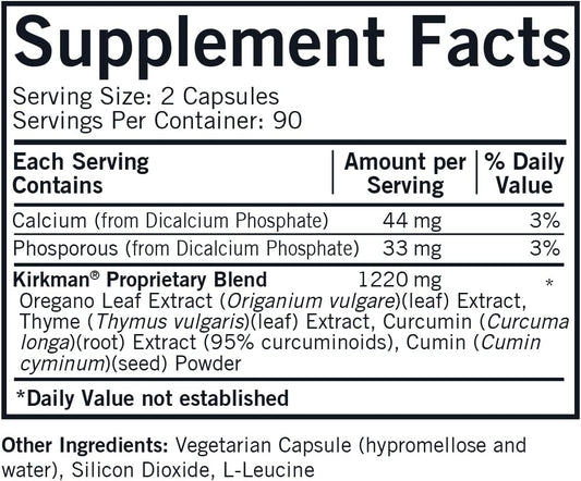 Kirkman Cd-Herbal⢠- Hypoallergenic | 180 Vegetarian Capsules