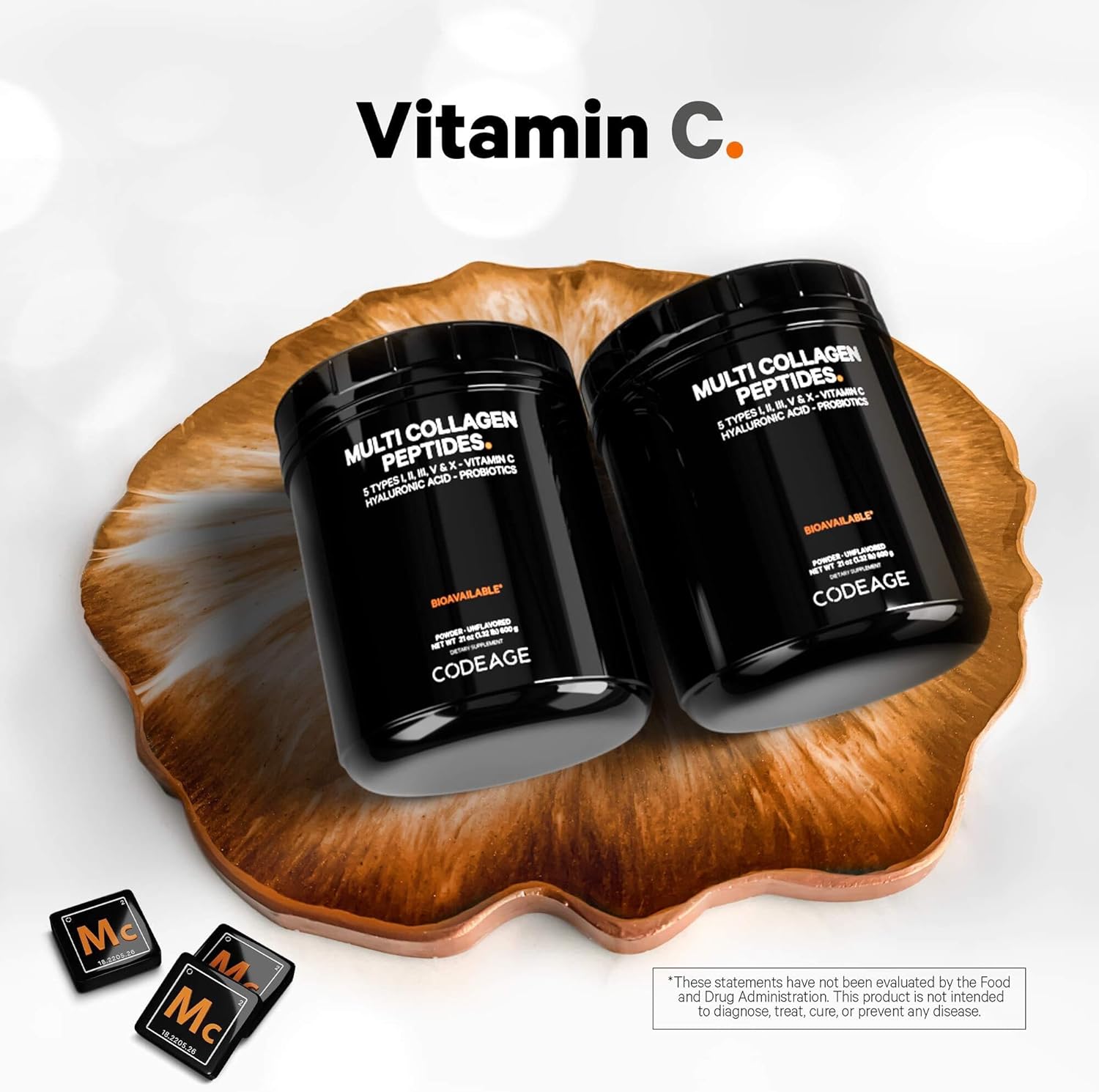 Codeage Multi Collagen Peptides + Probiotics Black Edition, Vitamin C, Hyaluronic Acid Powder Supplement, Grass-Fed, Pasture-Raised, Hydrolyzed, Zero Carbs, Type I, Ii, Iii, V & X, Unflavored, 21Oz : Health & Household