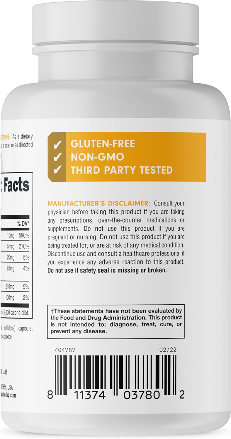 Bucked Up Electrolyte Complex - 6 Electrolytes & Vitamins, Essentials (180 Servings, 180 Capsules) : Health & Household