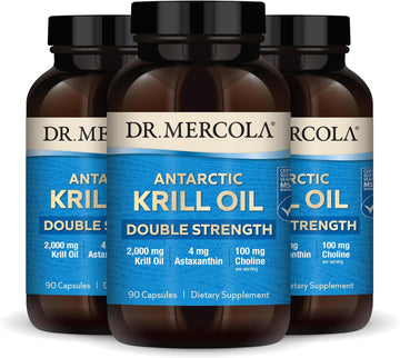 Dr. Mercola Krill Oil Double Strength, 90 Servings (270 Capsules), Dietary Supplement, 2,000 Mg Krill Oil Per Serving, Ideal Source Of Omega-3S, Non-Gmo, Msc Certified