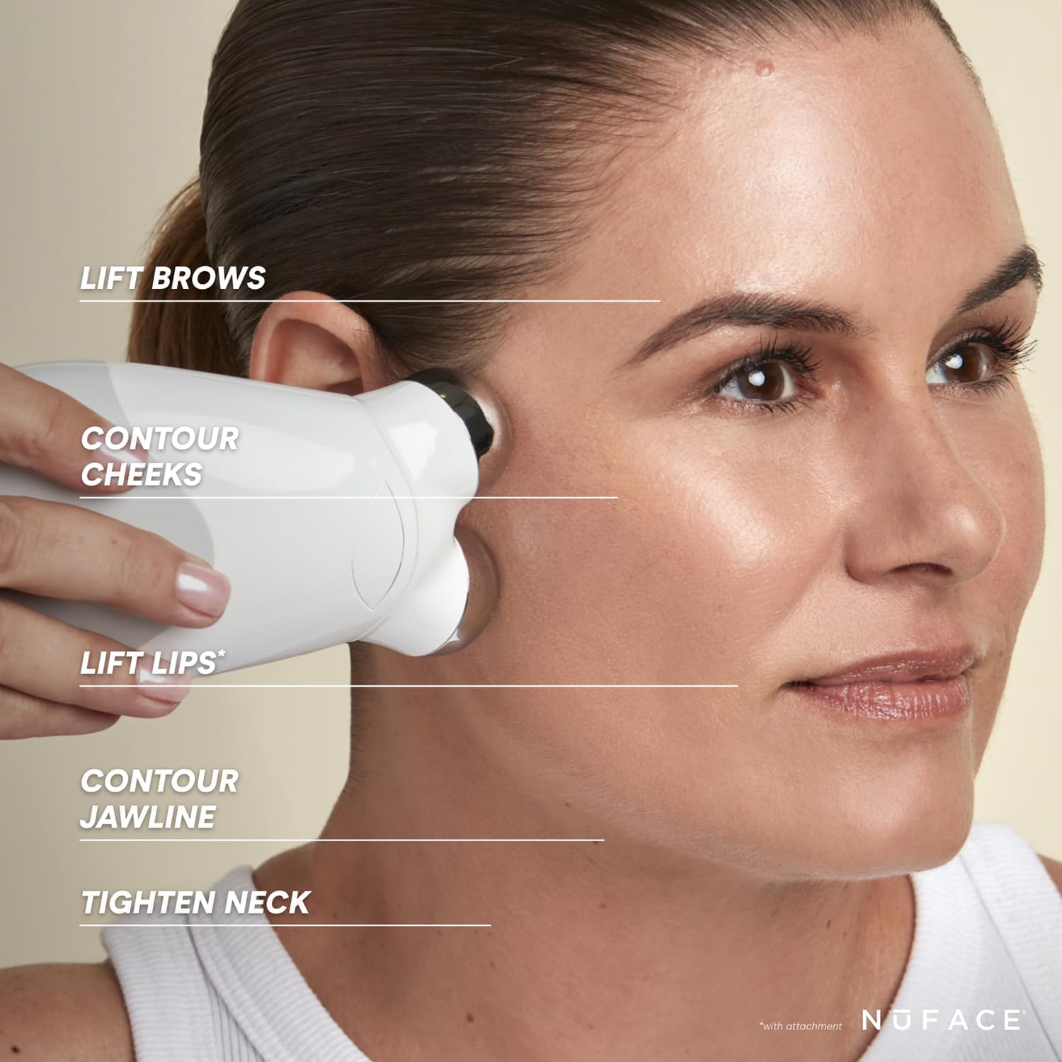 Nuface Effective Lip & Eye Attachment For Trinity Microcurrent Facial Device, Fda Cleared - Depuffing, Line Smoothing, Plumping & Tightening Treatment For Hard-To-Reach Areas Around Mouth And Eyes : Beauty & Personal Care